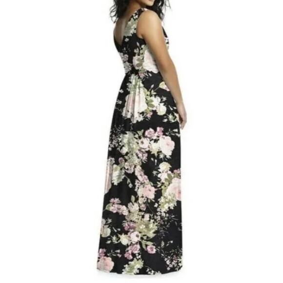 NEW! Dessy Collection Size 2 Floral Maxi Dress w/ Front Slit $273 msrp J3-17 - Picture 2 of 12